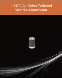 LYSO Ce scintilltion crystal, Cerium doped Lutetium Yttrium Silicate scintillation crystal, LYSO Ce scintillator crystal, diameter 4 mm x 6mm